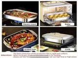 Stainless Steel Fish Roaster Pan with Lid,Nonstick Baking Sheet for Oven Induction Stove,Even V1366-AZ2-W-16935