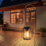 Outdoor Solar Retro Metal Hanging Lantern 2-Pack, Warm Filament, IP44 Waterproof, Garden Patio Decor V1232-TYHYD-001