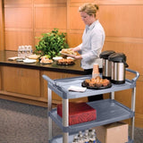 SOGA 2X 3 Tier Food Trolley Portable Kitchen Cart Multifunctional Big Utility Service with wheels FOODCART1522X2