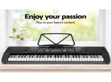 Alpha 61 Keys Electronic Piano Keyboard Digital Electric w/ Stand Stool Black EK-JK-60-BK-H-B01