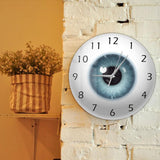 Pupil Core Sight View Ophthalmology Silent Wall Clock Battery Operated Quartz 12inch All Seeing V1192-AZ-W-13815