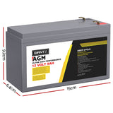 Giantz AGM Deep Cycle Battery 12V 9Ah Box Portable Solar Caravan Camping BATTERY-C-AGM-9