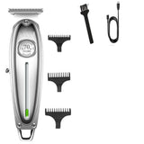 Hair Clipper Trimmer, Metal Hair Clipper Professional Hair Trimmer USB Rechargeable Barber Shop V1366-AZ2-W-09832
