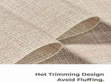 Beige Placemats Set of 6 - Heat Resistant Non-Slip Place mats for Dining Table, Washable Durable PVC V1258-DP02-C-1304