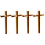 Decorative Wooden Cross Light Brown for Home and Office 4Pcs V1369-AZ3-W-20845