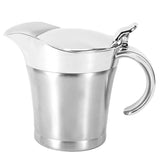 750ML Gravy Boat 304 Stainless Steel Sauce Jug Double Walled Steak Sauce Pot with Lid V1294-YM0716-3118220143511