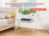 Acrylic Side Table, 2 Tiers Clear Bedside Table with Storage Shelf, Modern Rectangle Acrylic End V952-YKLZYCXXBZCZVRCD6001V0