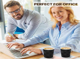 360x Triple Wall Paper Coffee Cups w/Lids Disposable Takeaway Bulk in Black V563-PA0812-15L-24QTY-1BOX