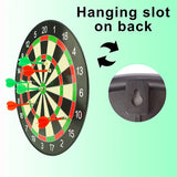 17-inch Red and Green Magnetic Dartboard, 40.5 cm in Diameter, Includes 12 Strong Magnetic Darts and V1106-FBB001