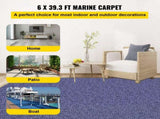 Deep Blue Marine Carpet 6 ft x 39.3 ft, Boat Carpet Rugs, Indoor Outdoor Rugs for Patio Deck V952-JZXWDTLS1.8X12M01V0