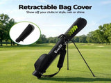 Everfit Golf Stand Bag Lightweight Sunday Pitch And Putt Bag Black GOLF-B-BAG-LIGHT-A-BK