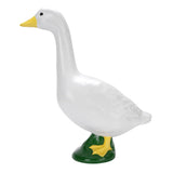 Garden Goose Statue Resin Lifelike Large Size White Goose Sculpture Ornament for Pool Yard Outdoor V1294-YM0901-3111250063511