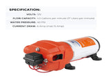 SEAFLO 12V Water Pump Pressure Diaphragm Self Priming Pump 4.5Gallons Per Min 17LPM 40PSI Water V985-SEAFLOPUMP17LPM
