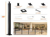 Cable Railing Post, 36" x 2" x 2" Level Deck Railing Post Without Holes, SUS304 Stainless V952-1JZLGZ91455H6Z2UHV0