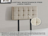 Linen Fabric Single Bed Deluxe Headboard Bedhead - Beige V63-821373
