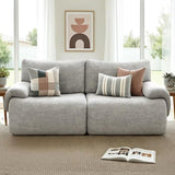 Artiss 2 Seater Sofa Modular Sectional Sofas Couch Bed No Assembly Living Room Grey SB-COMP-FAB-GY-AB