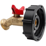 275-330 Gallon IBC Tote Water Tank Adapter 2 Free Brass Hose Faucet Water V1189-LWWAL-20260325-00238