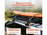 Ladder Rack Ratchet, Black Square Tube Mount, 38 mm Wide x 2.25 m Long Black Ladder Rack V952-FGTJJLGDD8J0QDRGY001V0