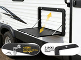 Aumerage Aluminium Folding Caravan Table Lockable, Space-Saving Portable Table with 50kg Capacity, V1181-AT005-BK