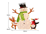 Christabelle 1.2m Christmas Snowman Display Indoor Outdoor with LED Lights and Animals Decorati MHA501