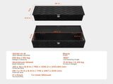 Heavy Duty Aluminum Truck Bed Tool Box, Stripes Plated Tool Box with Side Handle and Lock Keys, V952-LCZXGJX301392MXYR002V0