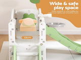 Keezi Kids Slide Swing Set Ball Hoop Rings Football Outdoor Toys Green KPS-SLIDE-INSECT-GN