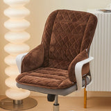 Brown Premium Quilted Plush Integrated Seat Cushion & Backrest Thickened Lumbar Support Pad with V888-ELOSUNG52077