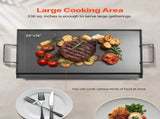 Carbon Steel Griddle, 24x16 inch Universal Flat Top Rectangular Plate, Gas Grill Griddle for BBQ V952-SCJPTG2516INF3XQ4V0