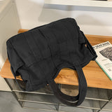 Unisex Bag Cross-Body Bag Shoulder Bag Tote Bag Large Capacity Bag Student Bag - Gray - Size V1347-127-78254-GRY-38-15-32