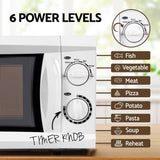 Devanti 20L Microwave Oven 800W White MIO-M20L-WH