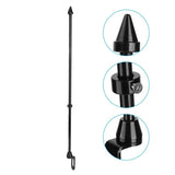 Motorcycle Auto Flagpole Rear Seat Luggage Rack Mount Flag Pole AccessoryBlack V1366-AZ2-W-18612