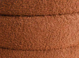 Round Stacked Ottoman Stool Teddy Fleece Fabric Foot Rest 38cm ORANGE V274-FT-STP067-OG