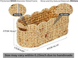 Toilet Paper Storage Basket,Scalloped Wicker Basket for Bathroom Organizers and Storage,Hand-Woven V1258-DP02-F-949