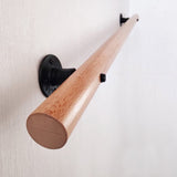 Handrail Bracket Black Sturdy Iron Mounting Holder for Home 2Pcs V1370-AZ4-14841
