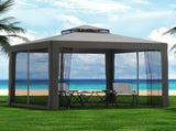 Instahut Gazebo Marquee 3m Outdoor Event Tent Camping Party Mesh Wall Canopy Grey GAZEBO-IR-WED-3X3-GY