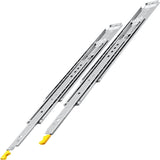 Drawer Slides with Lock, 1 Pair 40 inch, Heavy-Duty Industrial Steel up to 500 lbs Capacity, 3-Fold V952-SDSSSCTD40500HBPDV0