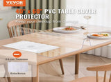 Plastic Table Cover, 40 x 60 Inch 2.0 mm Thick Clear Table Protector, Rectangle PVC Desk Mat, V952-ZFXPVCZB40X69S840V0