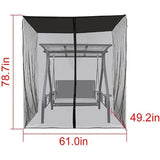 Swing Mosquito Netting, Mosquito Mesh Screen, Outdoor Rectangle with Zipper Opening and roof V1369-AZ3-W-04744