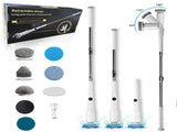Electric Spin Scrubber Power Shower Cleaning Brush with Extendable Handle & 8 Brush Heads for V1222-G001