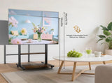 Adjustable Rolling TV Stand for 40 to 100 Inch Screens with Shelves V767-U-Z1813-86