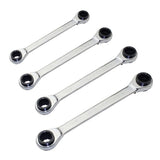 4 in 1 Ratchet Spanner, Double Headed Ratchet Wrench Ratcheting Spanner for Motor Mechanics, Motor V1369-AZ3-W-21413