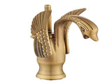 Swan-Shaped Bathroom Faucet Single-Handle Single-Hole Sink Faucet, Deck-Mounted, Short Model, V1107-113-02604-BLK-19CM