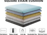 Chair Cushions Memory Foam Kitchen Pads, 11 Inch Anti-Slip Square Seat Cushion for Dining V1188-WSZ-A-835