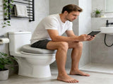 Inflatable Portable Raised Seat With Base For Enhanced Bathroom And Comfort V1366-AZ2-W-16886