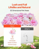3D Flower Wall Panel, 12 PCS 15 x 15 inch, Artificial Floral Wall Background Mesh Backing V952-PJSRZZWQ12PCUTY5VV0