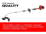 4 Stroke Curved Shaft Split Line Trimmer Whipper Snipper Cutter Garden Tool V379-SNPPERCV04