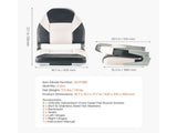 Boat Seat, High Backrest, Folding Fishing Boat Seat with Thickened Sponge Cushion & Waterproof PVC V952-ZDCZYGKB2JHHOSF4P001V0