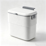 Kitchen Compost Bin with Lid 1.8 Gallon Hanging Trash Can with Lid, 7 Liter Wall-Mounted Garbage Can V1369-AZ3-W-01887
