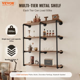 VEVOR Industrial Pipe Shelf 4 Tier 3PCS 11.8in W Wall-Mount Planks NOT Included V952-JSGZWJYGWMBHRV3CYV0
