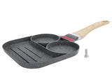 Egg Pan Aluminum Non Stick Breakfast Cooker Frying Omelet Pot Kitchen Accessory Black V1294-YM0718-3118200251511